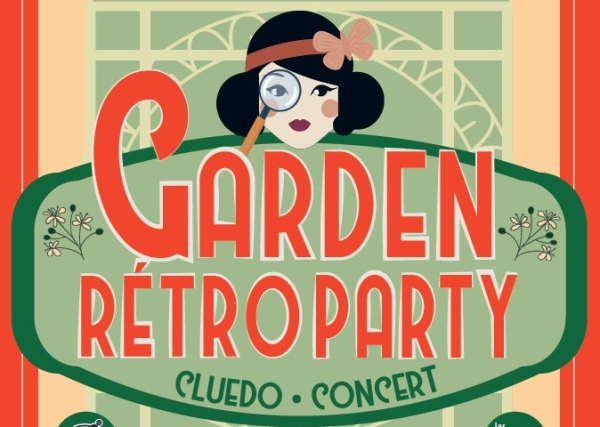 Extrait de l'affiche de la Garden Retro Party aux Jardins de Colette de Varetz.